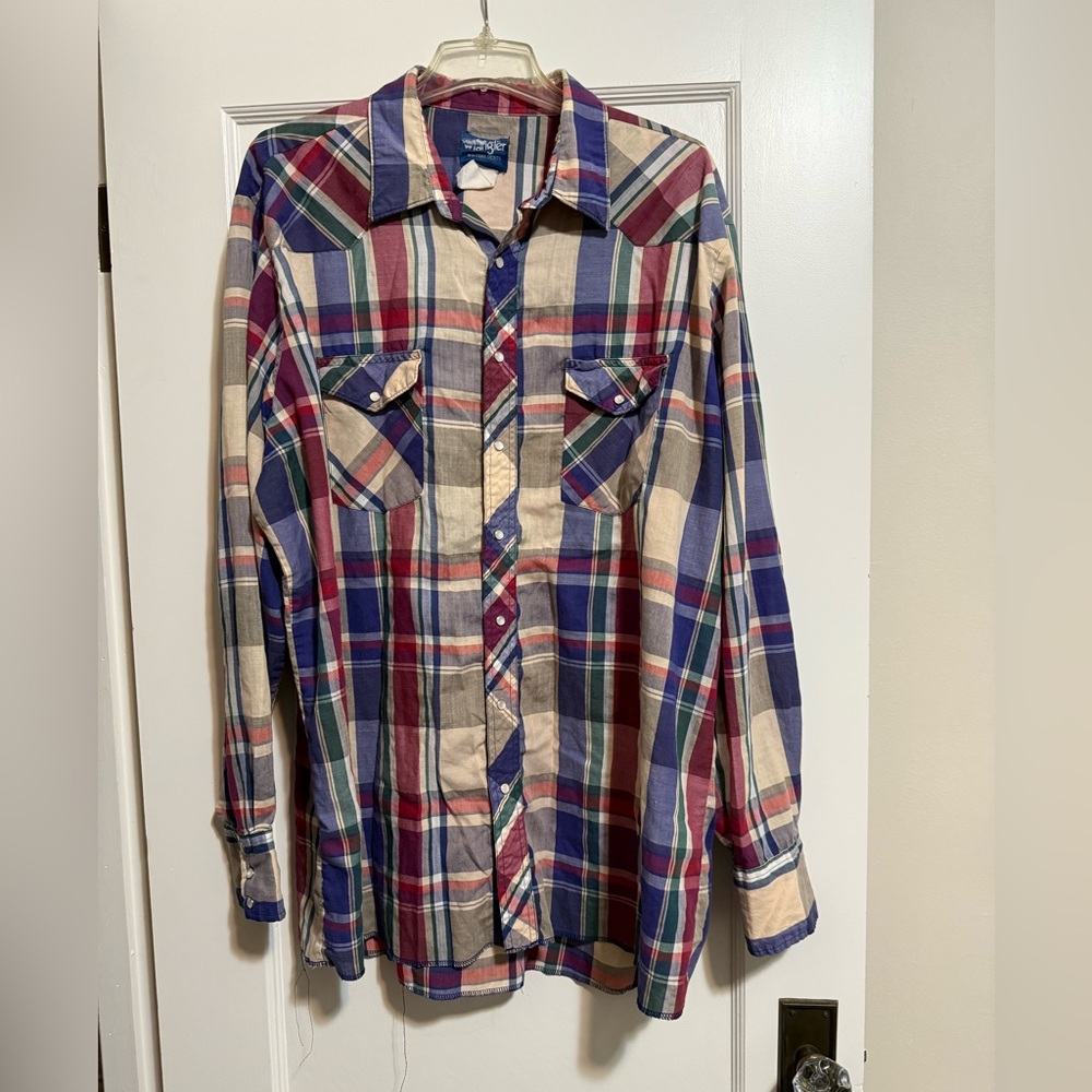 Vintage Wrangler Pearl Snap Western Shirt